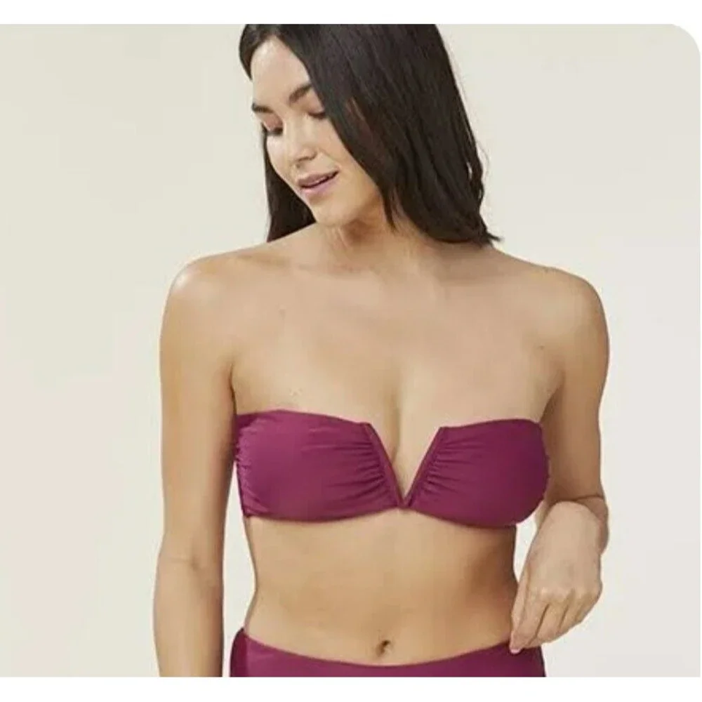 Andie‎ Swim Women's Size Medium The Scala Top Plum NWT